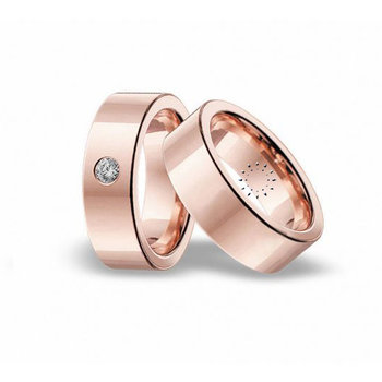 Wedding rings in 14ct Rose