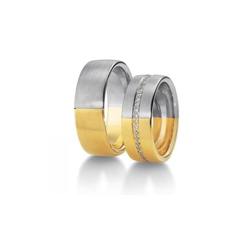 Wedding rings in 8ct Gold and