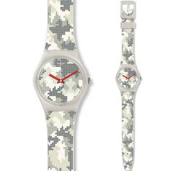 SWATCH Pixelise Me Camouflage Rubber Strap