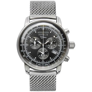 ZEPPELIN 100 Years Chronograph Silver Stainless Steel Bracelet