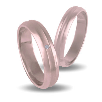 Wedding Rings in 9ct Pink Gold