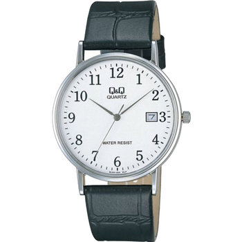 Q&Q Black Leather Strap