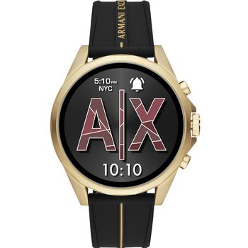 ARMANI EXCHANGE Connected Black Silicone Strap