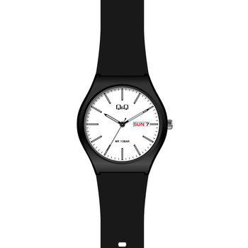 Q&Q Black Silicone Strap