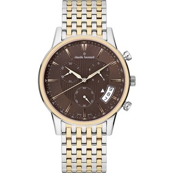 CLAUDE BERNARD Classic Gents Chronograph Two Tone Stainless Steel Bracelet