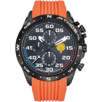 PATROUILLE DE FRANCE Athos 4 Chronograph Orange Silicone Strap