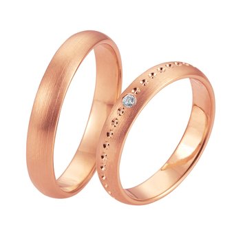 Wedding Rings in 8ct Rose