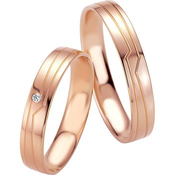 Wedding rings in 8ct Rose