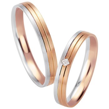 Wedding rings in 8ct Rose