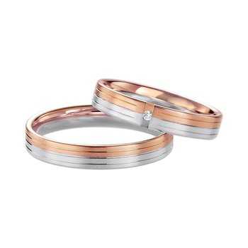 Wedding rings in 8ct Rose