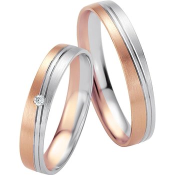 Wedding rings in 8ct Rose