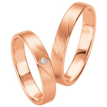 Wedding rings in 8ct Rose