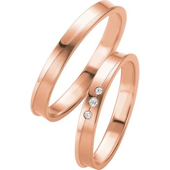 Wedding rings in 8ct Rose