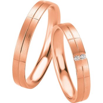 Wedding rings in 8ct Rose