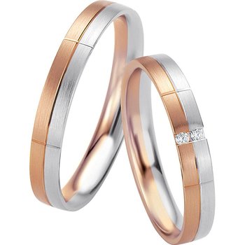 Wedding rings in 8ct Rose