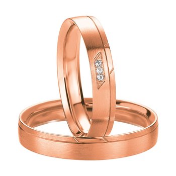 Wedding rings in 8ct Rose