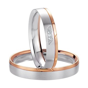 Wedding rings in 8ct Rose