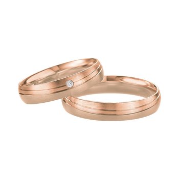 Wedding rings in 8ct Rose