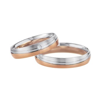 Wedding rings in 8ct Rose