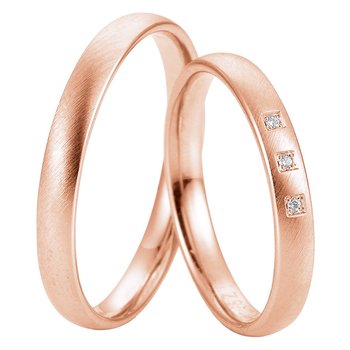 Wedding rings in 8ct Rose