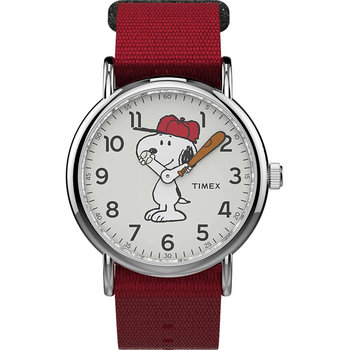 TIMEX Weekender X Peanuts - Snoopy Red Fabric Strap