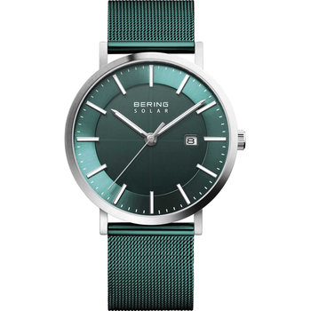 BERING Solar Green Stainless Steel Bracelet