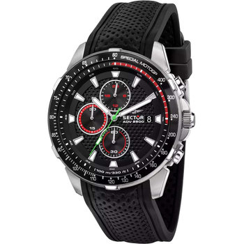 SECTOR ADV2500 Chronograph Special MotoGP Black Silicone Strap Gift Set