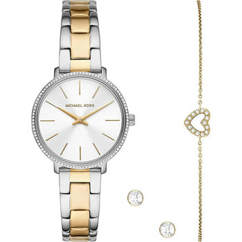 Michael KORS Pyper Crystals Two Tone Stainless Steel Bracelet Gift Set