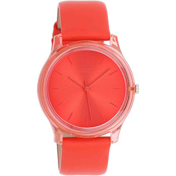 OOZOO Timepieces Red Leather Strap