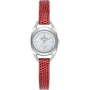 GO Mademoiselle Crystals Red Leather Strap
