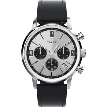 TIMEX Marlin Chronograph Black Leather Strap