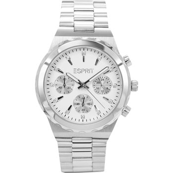 ESPRIT Rare Crystals Chronograph Silver Stainless Steel Bracelet