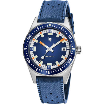LIP Nautic 3 Automatic Blue Synthetic Strap
