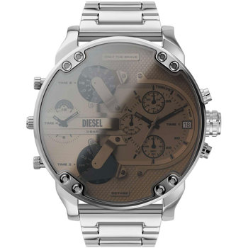 DIESEL Mr Daddy 2.0 Quad Time Chronograph Silver Stainless Steel Bracelet
