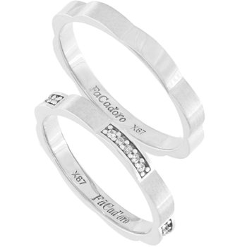 9ct White Gold Wedding Rings