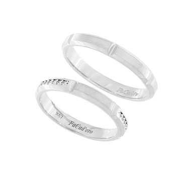 9ct White Gold Wedding Rings