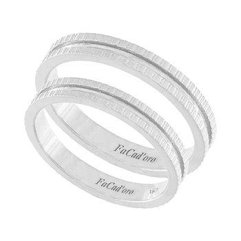 9ct White Gold Wedding Rings