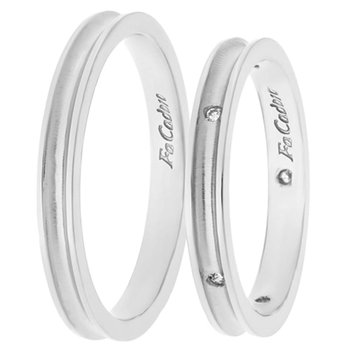 9ct White Gold Wedding Rings