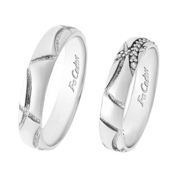 9ct White Gold Wedding Rings