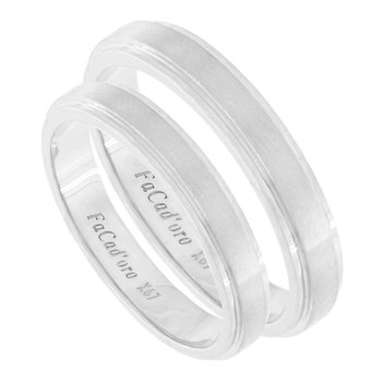 9ct White Gold Wedding Rings