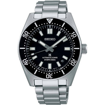 SEIKO Prospex 1965 Revival Diver's In Cove Black Automatic Silver Stainless Steel Bracelet