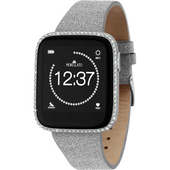 MORELLATO M-01 Crystals Smartwatch Grey Leather Strap