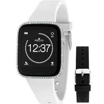 MORELLATO M-01 Crystals Smartwatch White Plastic Strap Gift Set