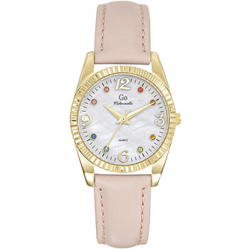 GO Mademoiselle Crystals Pink Leather Strap