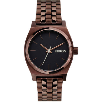 NIXON Time Medium Teller Brown Stainless Steel Bracelet