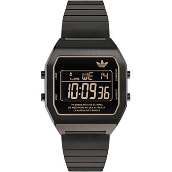 ADIDAS ORIGINALS Digital Two Chronograph Black Stainless Steel Bracelet