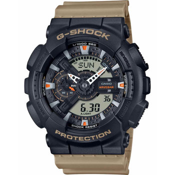 G-SHOCK Dual Time Chronograph Beige Rubber Strap