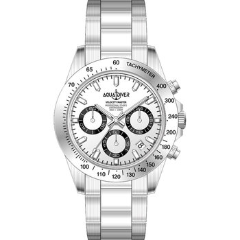 AQUADIVER Velocity Master Chronograph Silver Stainless Steel Bracelet