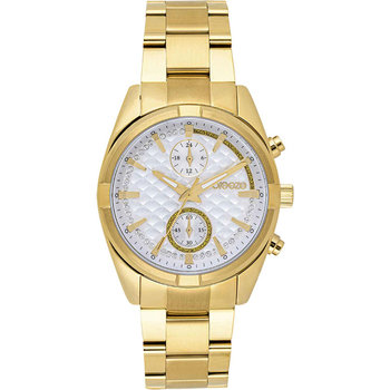 BREEZE Starlight Swarovski Chronograph Gold Stainless Steel Bracelet