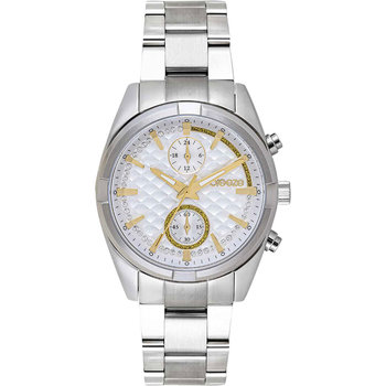 BREEZE Starlight Swarovski Chronograph Silver Stainless Steel Bracelet